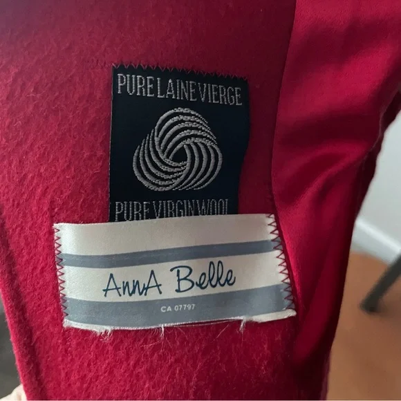 Vintage Ruby Red Women's Cape Coat - Picture 12 of 12